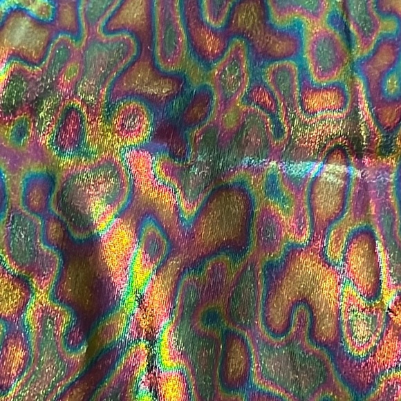 Holographic Long Hooded Rave Festival Unisex Vest NWT - Picture 5 of 5